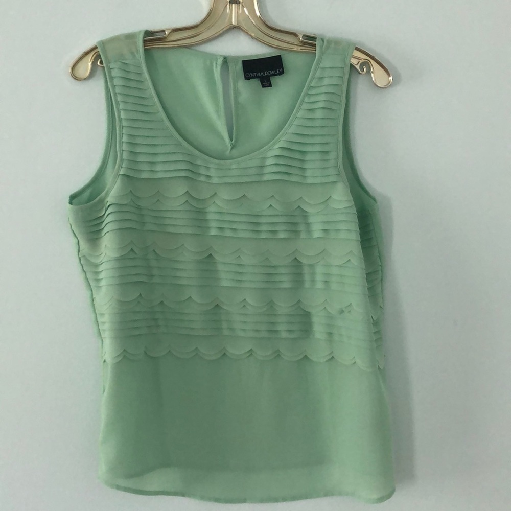 Cynthia Rowley Pleated Sleeveless Top